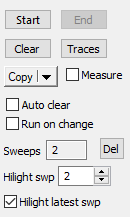 main controls in Results view